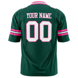 Custom Kelly Green White Solid Colour Football Jersey