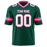 Custom Kelly Green White Solid Colour Football Jersey