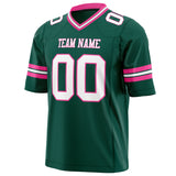 Custom Kelly Green White Solid Colour Football Jersey