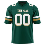 Custom Kelly Green White Solid Colour Football Jersey