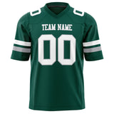 Custom Kelly Green White Solid Colour Football Jersey