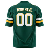 Custom Kelly Green White Solid Colour Football Jersey