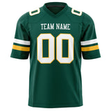 Custom Kelly Green White Solid Colour Football Jersey