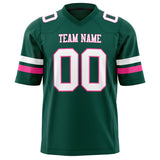 Custom Kelly Green White Solid Colour Football Jersey