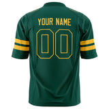 Custom Kelly Green Gold Solid Colour Football Jersey