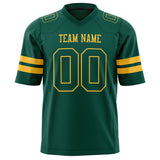 Custom Kelly Green Gold Solid Colour Football Jersey