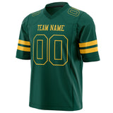 Custom Kelly Green Gold Solid Colour Football Jersey