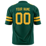 Custom Kelly Green Gold Solid Colour Football Jersey