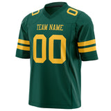 Custom Kelly Green Gold Solid Colour Football Jersey