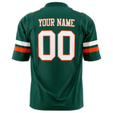 Custom Kelly Green White Solid Colour Football Jersey