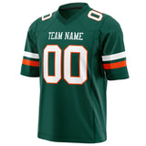 Custom Kelly Green White Solid Colour Football Jersey