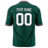 Custom Kelly Green White Solid Colour Football Jersey