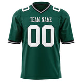 Custom Kelly Green White Solid Colour Football Jersey