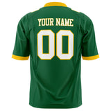 Custom Kelly Green White Solid Colour Football Jersey