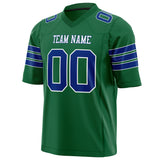 Custom Kelly Green Royal Solid Colour Football Jersey