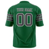 Custom Kelly Green Gray Solid Colour Football Jersey