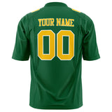 Custom Kelly Green Gold Solid Colour Football Jersey