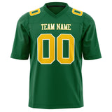 Custom Kelly Green Gold Solid Colour Football Jersey