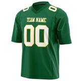 Custom Kelly Green White Solid Colour Football Jersey