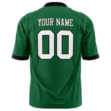 Custom Kelly Green White Solid Colour Football Jersey