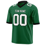 Custom Kelly Green White Solid Colour Football Jersey