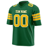 Custom Kelly Green Gold Solid Colour Football Jersey