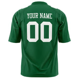 Custom Kelly Green White Solid Colour Football Jersey