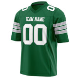 Custom Kelly Green Gray Solid Colour Football Jersey