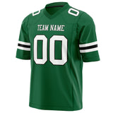 Custom Kelly Green White Solid Colour Football Jersey