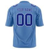 Custom Light Blue Royal Solid Colour Football Jersey