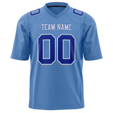 Custom Light Blue Royal Solid Colour Football Jersey