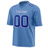 Custom Light Blue Royal Solid Colour Football Jersey