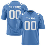 Custom Light Blue White Solid Colour Football Jersey