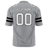 Custom Light Gray White Solid Colour Football Jersey