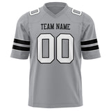 Custom Light Gray White Solid Colour Football Jersey