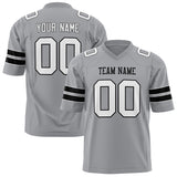 Custom Light Gray White Solid Colour Football Jersey