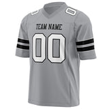 Custom Light Gray White Solid Colour Football Jersey