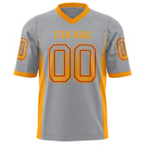 Custom Light Gray Yellow Solid Colour Football Jersey