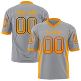 Custom Light Gray Yellow Solid Colour Football Jersey