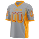 Custom Light Gray Yellow Solid Colour Football Jersey