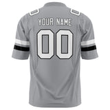 Custom Light Gray White Solid Colour Football Jersey