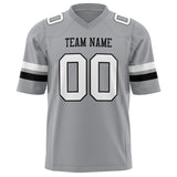 Custom Light Gray White Solid Colour Football Jersey