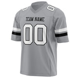 Custom Light Gray White Solid Colour Football Jersey