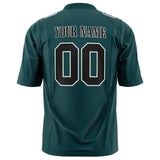 Custom Midnight Green Black Solid Colour Football Jersey