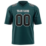 Custom Midnight Green Black Solid Colour Football Jersey