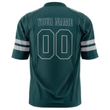 Custom Midnight Green Gray Solid Colour Football Jersey