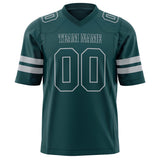 Custom Midnight Green Gray Solid Colour Football Jersey