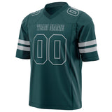 Custom Midnight Green Gray Solid Colour Football Jersey