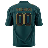 Custom Midnight Green Black Solid Colour Football Jersey