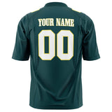 Custom Midnight Green White Solid Colour Football Jersey